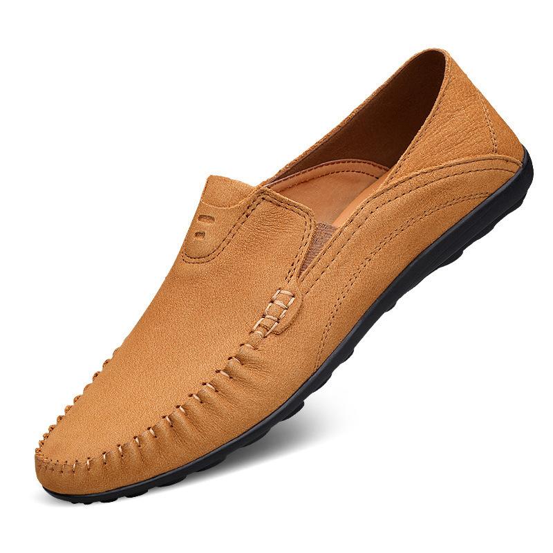 Casual Doudou Shoes Men's Shoes Leather Shoes Breathable Trend One Pedal Lazy Soft-soled Doudou Shoes