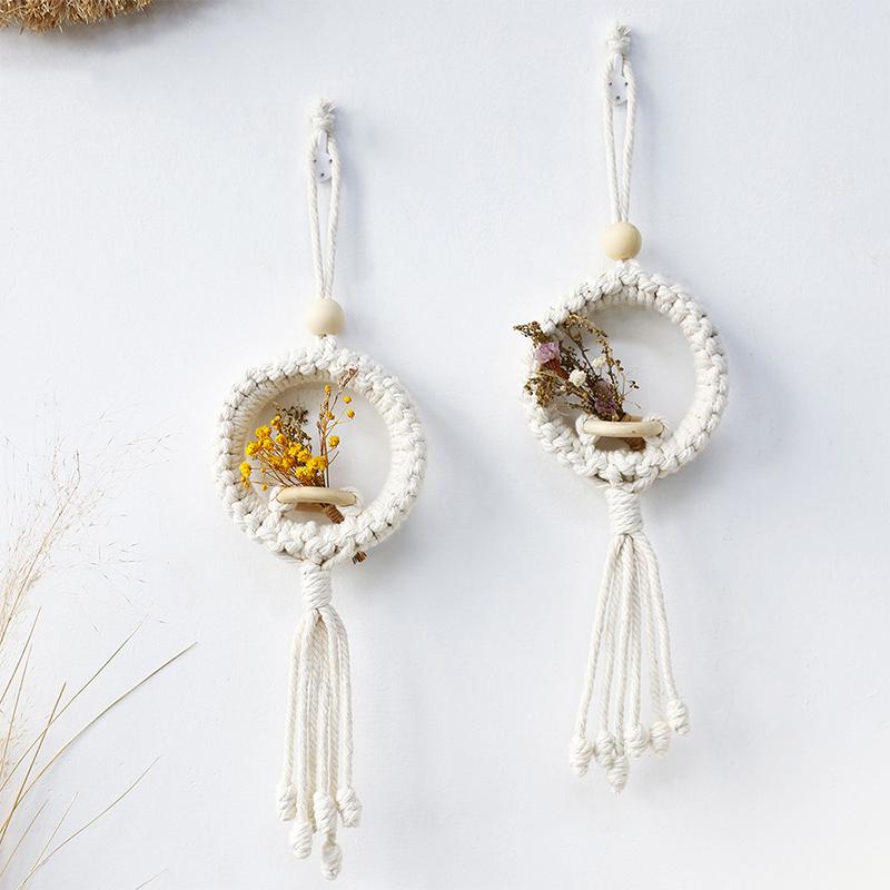 

Air Plant Holder Macrame Wall Hanging Boho Decor Flower Pot Farmhouse Garden Pots Planters Bedrrom Balkon Decoration Gift onesize