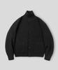 Indust Semi-Crop High-Neck Button Knit Cardigan_Black