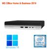 HP Mini PC 400G4 8th Generation Windows 11 Pro MS Office Home Business 2019 Wajun Bluetooth 8GB RAM 256GB SSD [Refurbished] / i3-8100T / / & / Wi-Fi /