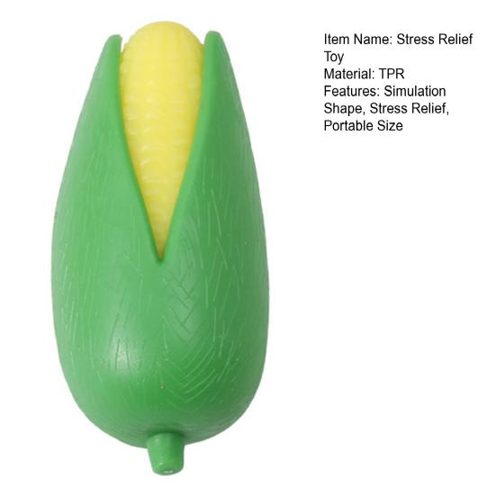 Simulation Peeled Banana Squeeze Toy Stretchy Slow Rebound Corn Fidget Toy Portable Simulated Fruit Vegetable Sensory Toy