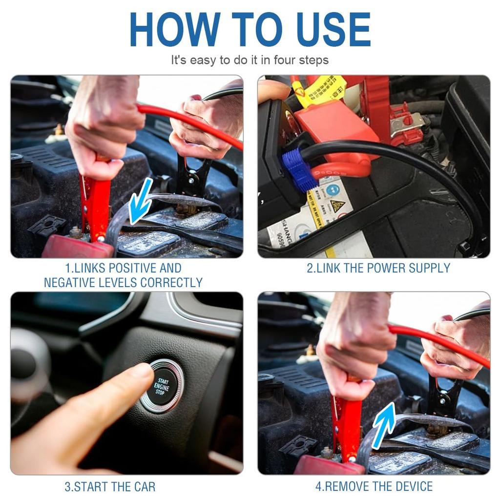 DAOKAI EC5 Smart Jump Starter Clamp with Reverse Charge Protection Module, Clamp, Emergency