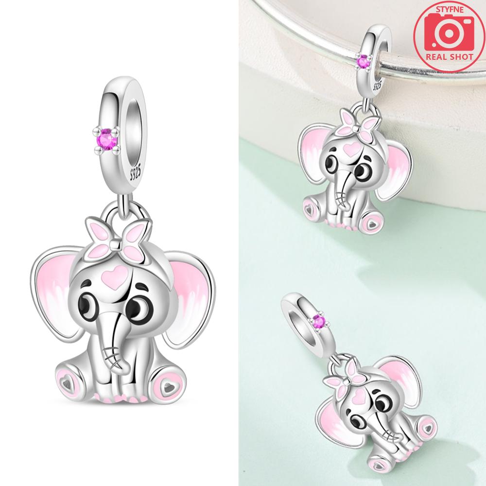 copper Authentic Certified Cute Rabbit Elephant Chameleon Animal Bead Compatible With Bracelets Diy Women Bag Charm Material