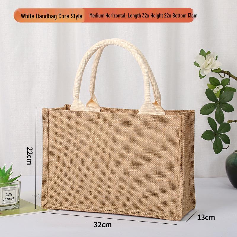 Available Jute Tote Bag - Customizable Logo, Blank for DIY or Hand-painting
