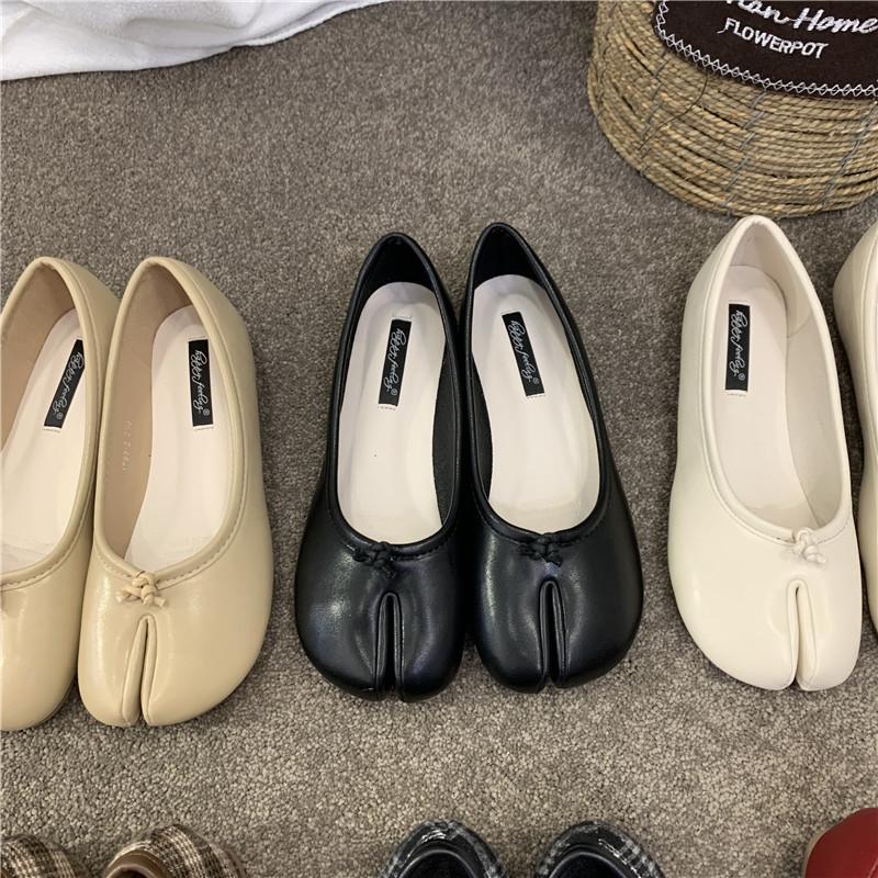 Schuhe Damen Sommer vielseitig Tide Zehenspitze flache Schuhe Retro Karomuster leichter Ausschnitt Schweinsfüße einzelne Schuhe Schafsfüße beladene Schuhe