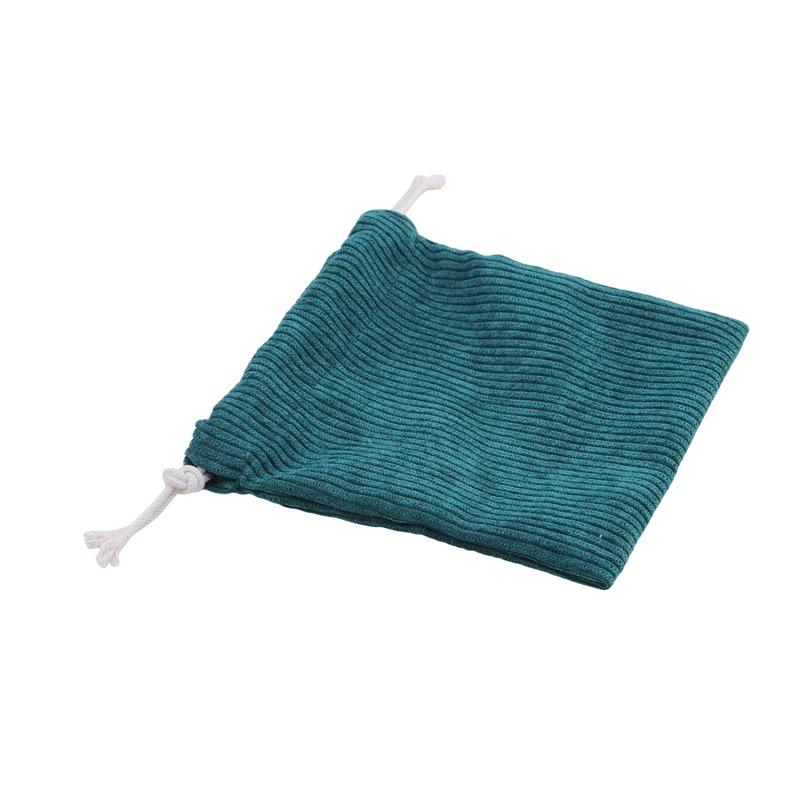 Corduroy Storage Bag Drawstring Strap Pocket Makeup Bag Women's Portable Portable Large Capacity Zero Money Bag