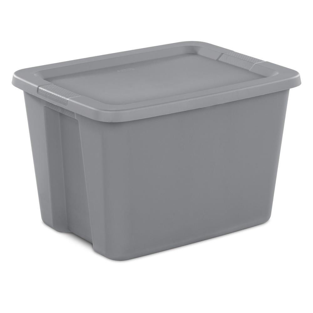 Large Storage Bins 2 Pack Stackable Plastic Containers with Snap-On Lid Organizing Garage Attic Home Office Clutter