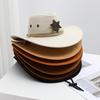 Western Cowboy Hat, Vintage Sheriff Hat Men's and Women's Horseback Riding Tourism Fishing Shade Sun Protection Belt Wind Rope