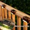 4PCs Of Solar Step Warm Light Railing Fence Lamp Outdoor Garden Light Stair Wall Decorative Control Waterproof For Parks Bridges