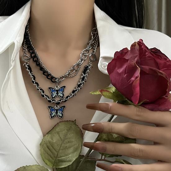 

Ожерелье-свитер Шикарное универсальное подарочное колье-колье Ожерелье Spicy Girl Модное ожерелье с подвеской в ​​виде бабочки Ожерелье-цепочка Ювелирный аксессуар