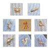 Women Winter Wooden Sweater Brooch Animal Shape Scarf Buckle Shawl Faux Silk Scarf Pin Outfit Accessories