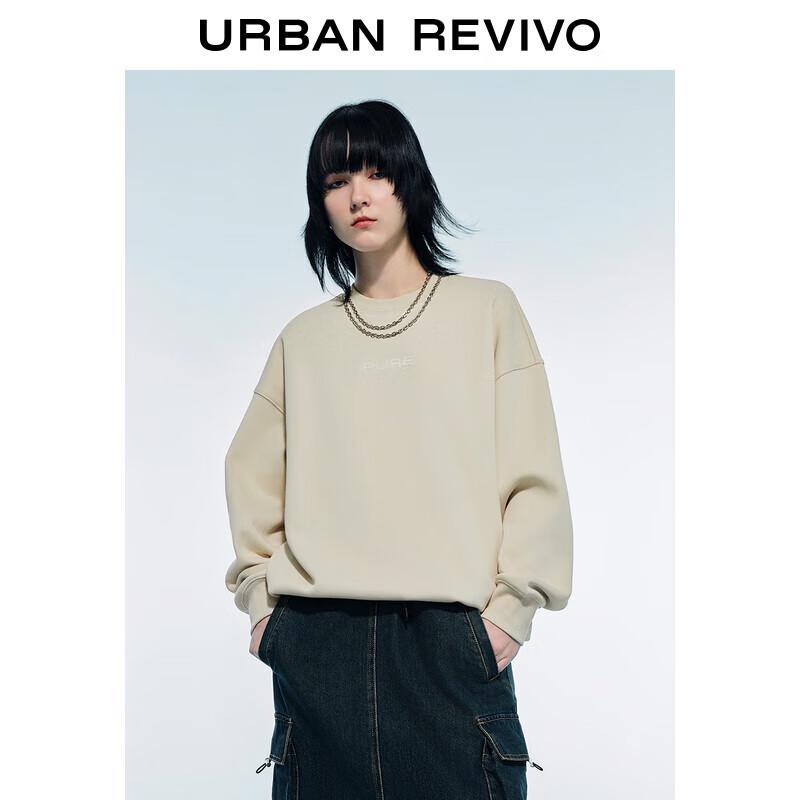 UR Women's 2024 Spring High Street Color Block Letter Loose Sweatshirt