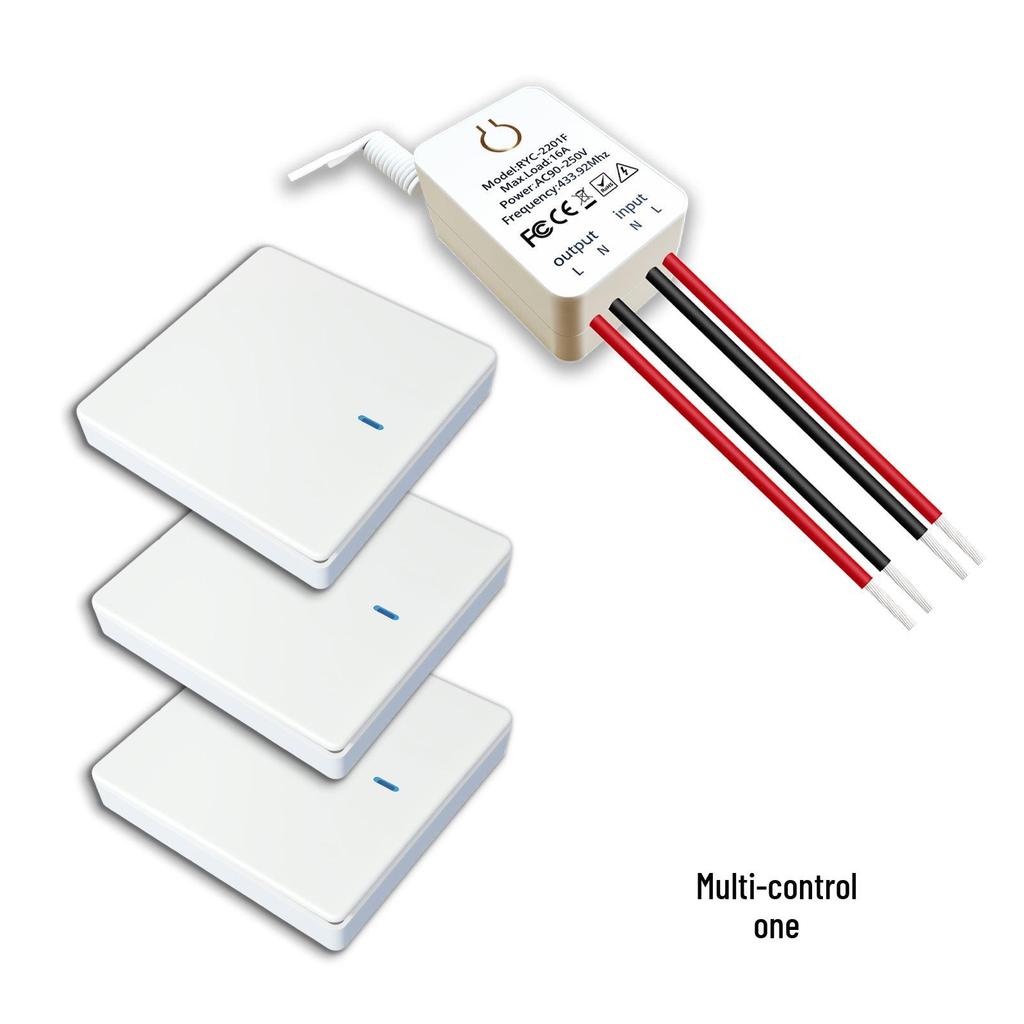 Smart Wireless Light Switch - No Wiring Needed, Remote Control, Stick Anywhere, 110V/220V Compatibility.