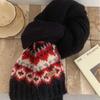 Fair Island Wind Wool Blended Knitted Scarf Women'S Autumn And Winter Wool Warm Student Christmas Wool Scarf