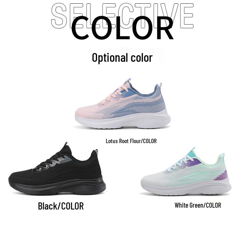 Spring/Summer Women's Plus Size Breathable Mesh Low-Top Running Shoes