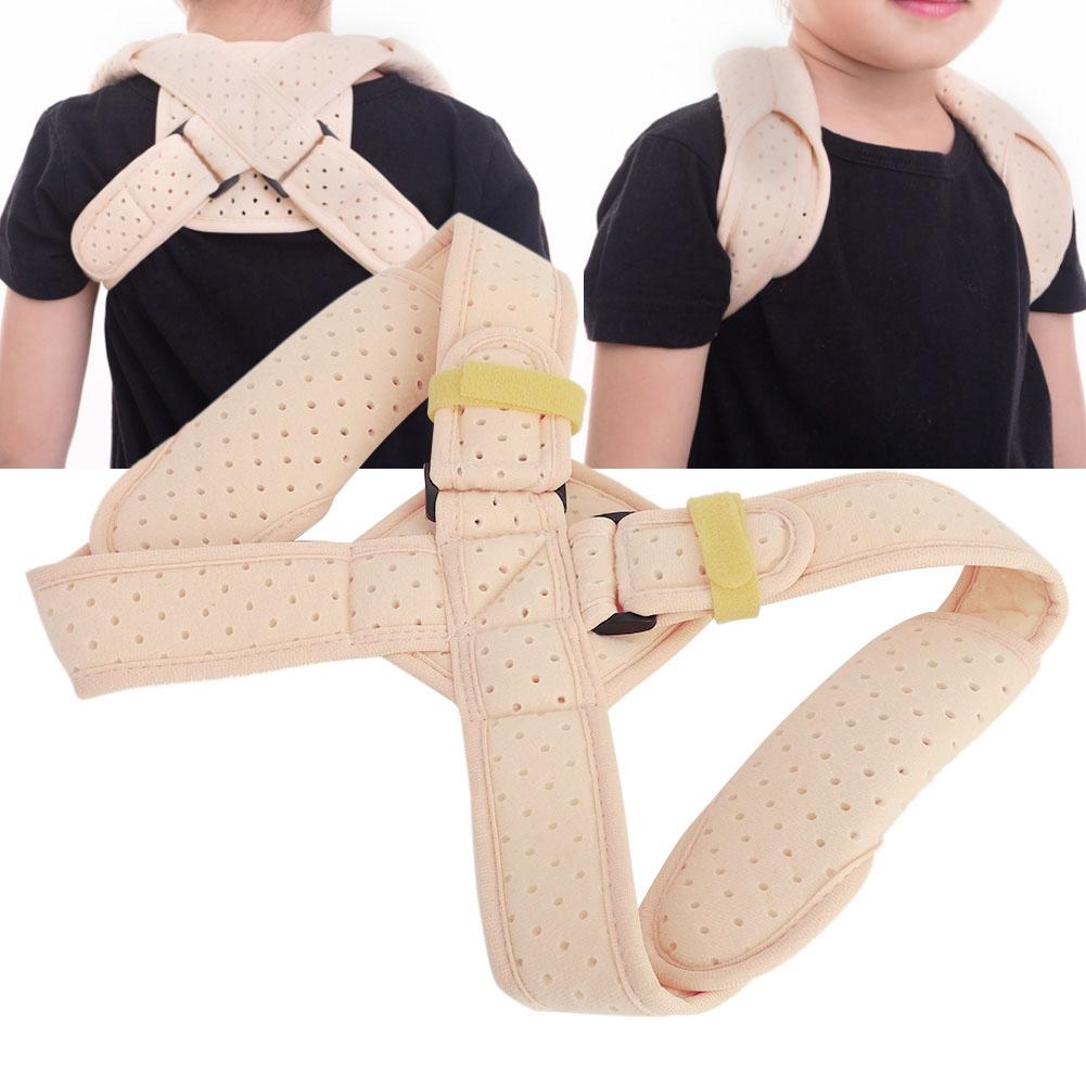 Kids Adjustable Therapy Posture Corrector Clavicle Support Back Brace Shoulder Belt (L)