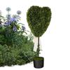 Small Artificial Plants In Pots Faux Greenery Heart-Shaped Artificial Boxwood Tree for Valentine's Day Living Room Home Garden