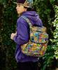 [go Slow Caravan] 358103 Polyester Taffeta 2-Way Roll-Top Day Bag, Psychedelic Free