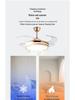 Nordic Luxury Smart Chandelier with Invisible Ceiling Fan for Living Room, Bedroom, and Dining Room.