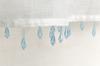 Arie Cafe 125cm Wide X 45cm Liz Curtain, Blue, Long, Beaded,