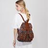 Ethnic Style Retro Women's Backpack Personalized Fashion Pattern Plaid Double Shoulder Bags Casual Large Capacity Drawstring Female Travel Rucksacks