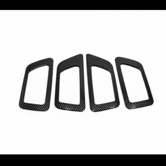 For Toyota Highlander 2017-19 ABS Carbon Fiber Inner Door Handle Bowl Cover Trim