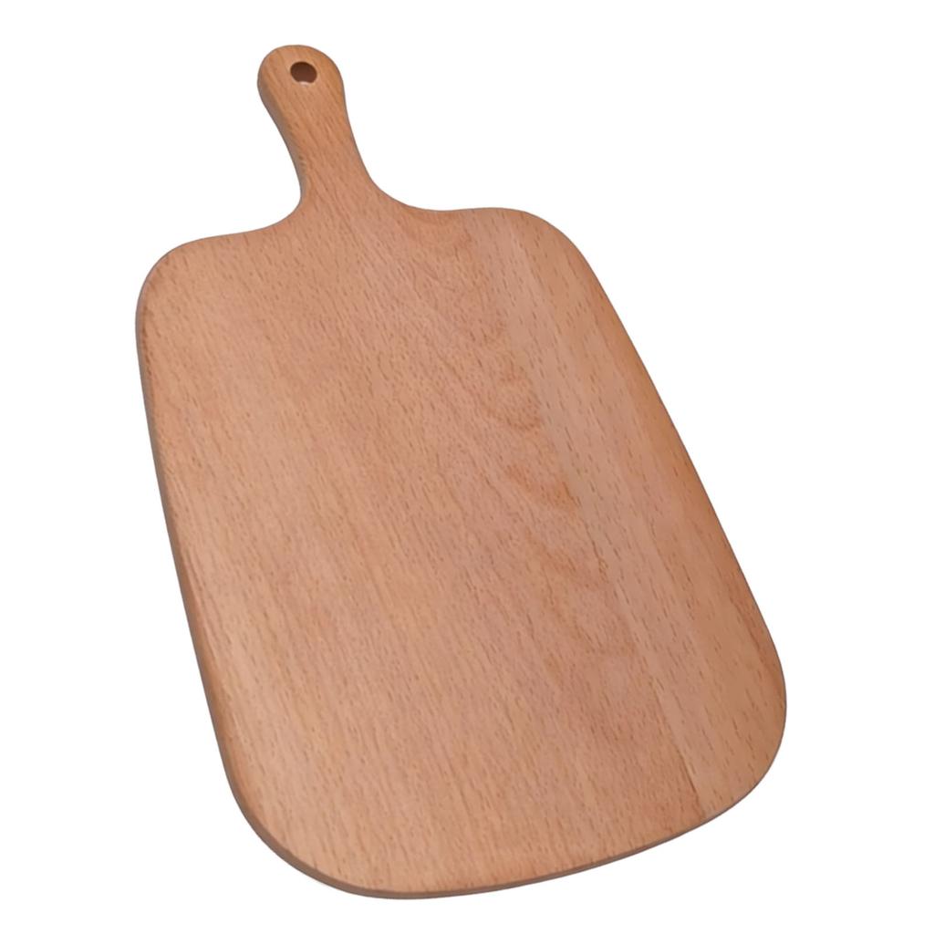 Beech Wood Cutting Board with Handle Decorative Kitchen Charcuterie Board for Cheese Meat Vegetables 33x20x1.5cm Beech