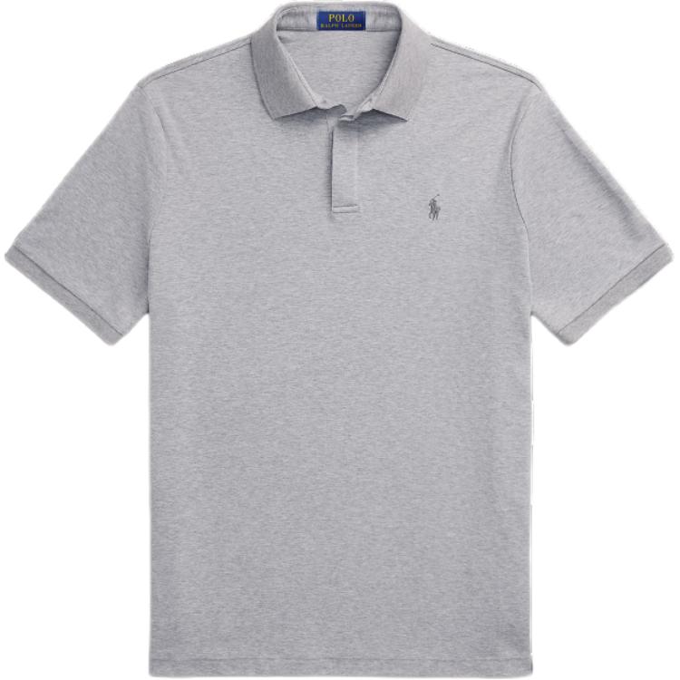 Polo Ralph Lauren SS24 Solid Color Small Pony Embroidered Straight Cut Short Sleeve Polo Shirt Men tops Steel-Gray MNPOKNI1N822946-020
