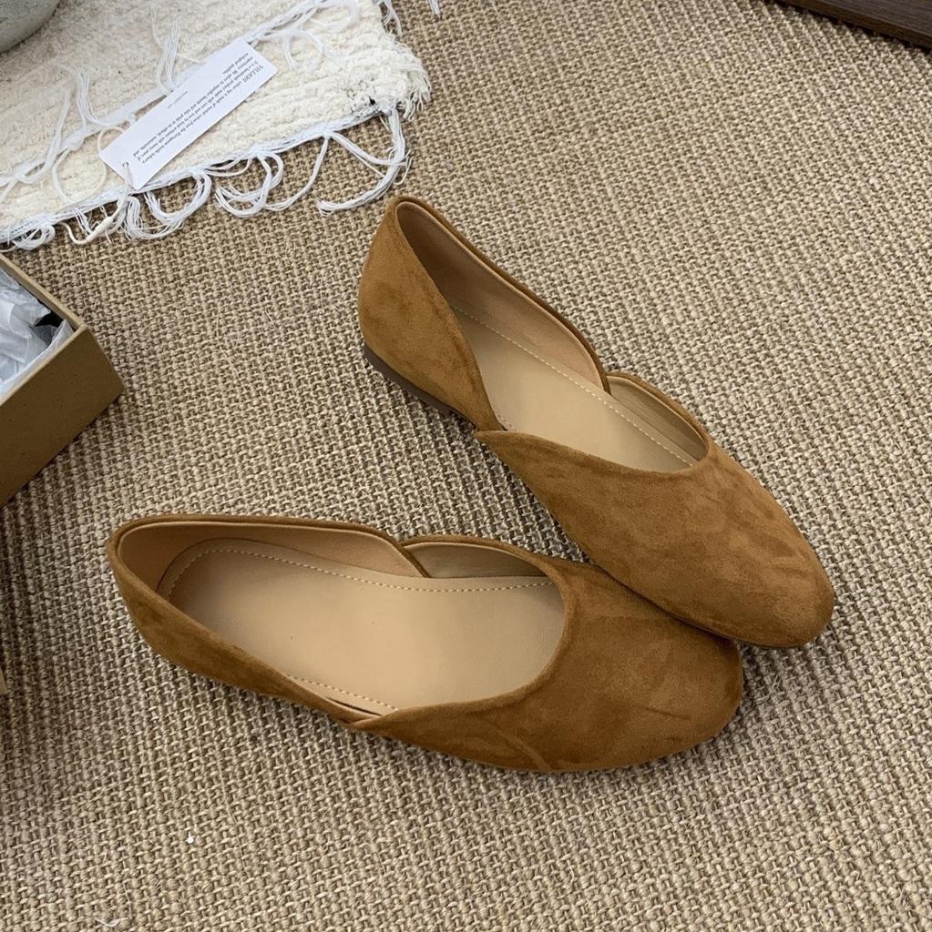 Platta mockasneakers dam nya mormorsskor enpedals pendlarskor mjukt sulade temperament damskor