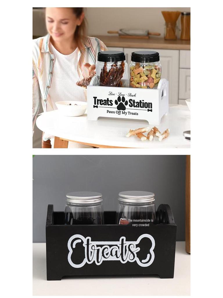 Wooden Pet Food & Toy Storage Box