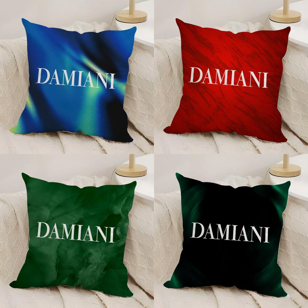 Italian Gorgeous D-Damiani Cushion Cover Silky Short Plush Double-Sided Printed Pillow Case for Sofa All Seasons Home Decor Gift