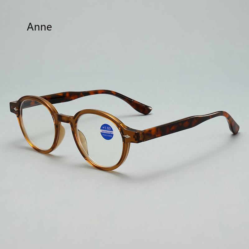 Blue Light Blocking Presbyopia Hyperopia Glasses Fashion High-Definition Round Reading Eyeglasses Women Men Computer Eyewear