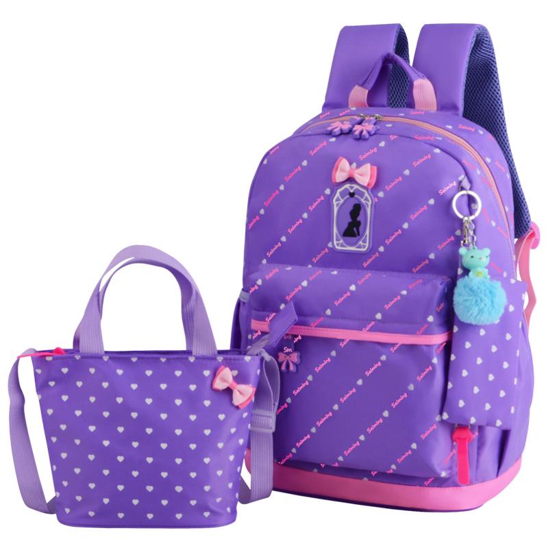 3pcs/set School Bag Backpacks Schoolbag Fashion Kids Lovely Backpack for Children Girls Bag Student