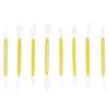 8Pcs DIY Fondant Tool Cake Pastry Carving Cutter Chocolate Decorating Mold Set for BakeryYellow