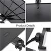 Lurrose Microphone Stand Tray with Mounting Phone Holder Sheet Music Small Item Holder Microphone Accessory Shelf Live Broadcast Stand Musical