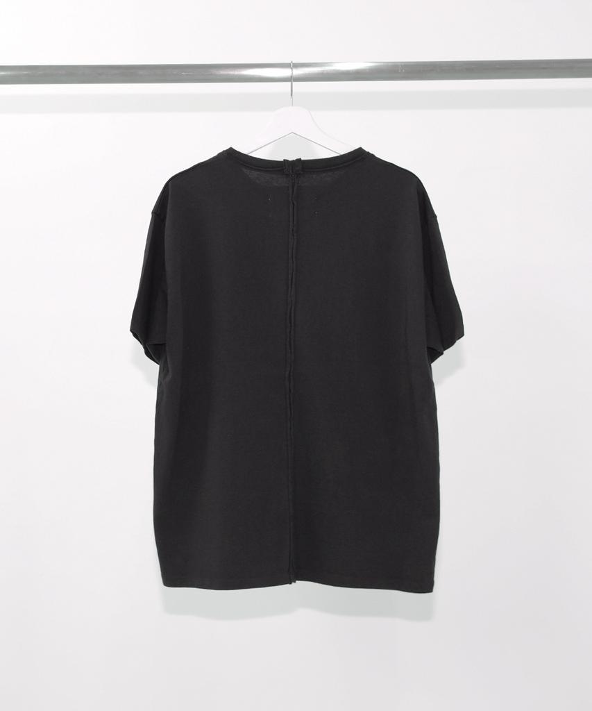 ETCE (Base) Washed Raw-Cut T-Shirt (Black)