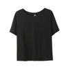 Summer new niche T-shirt short-sleeved large-size women's clothing striped pullover, thin and fat mm versatile top 142451