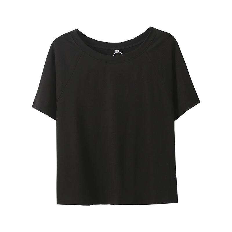Summer new niche T-shirt short-sleeved large-size women's clothing striped pullover, thin and fat mm versatile top 142451