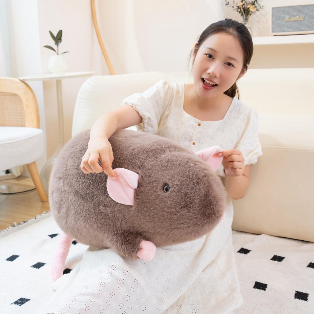 Cute Rat Plush Toy Grey Brown Mouse Plush Doll Soft Stuffed Animal Toy Birthday Gift Xmas Gift