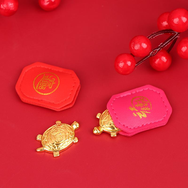 Feng Shui Money Turtle Temple Lucky Wealth Mini Golden Tortoise Guarding Praying Home Decor Lucky Gift Miserly Turtle