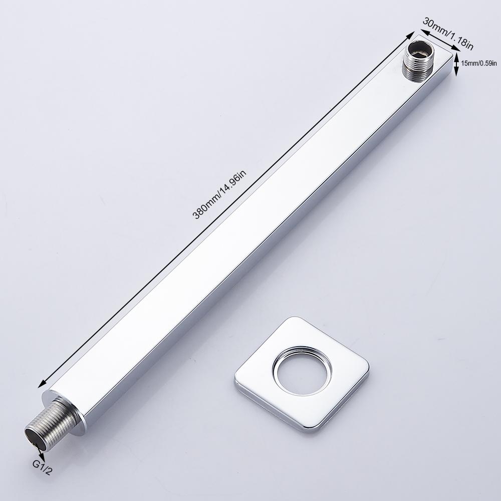 Stainless Steel Ultra-thin Shower Head with Awning 12/10/8 Inch Rain Shower Head Chrome-plated Round and Square Shower Awning