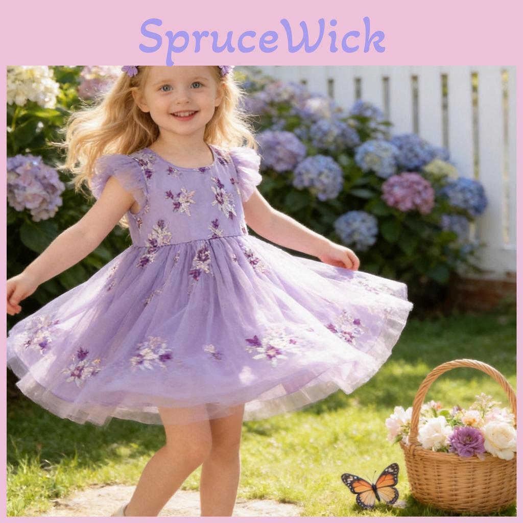 Girl Summer Princess Style Cotton Dress With Breathable Fabric For Kids