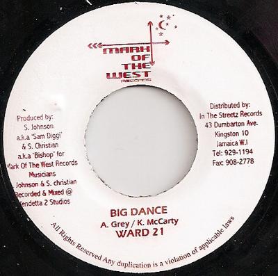 7inch Record WARD 21 / CALICO - Big Dance / X Rated None Mark Of The Wes 2003 Jamaica Reggae, Ska & Dub Used