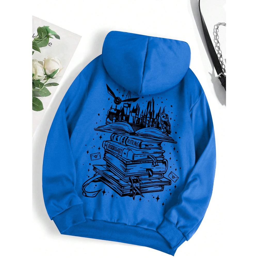 A Funny Book Printed Sweatshirt Women Harajuku Casual Loose Hooded Fashion Soft Comfortable Hoodies Autumn Warm Female Clothes