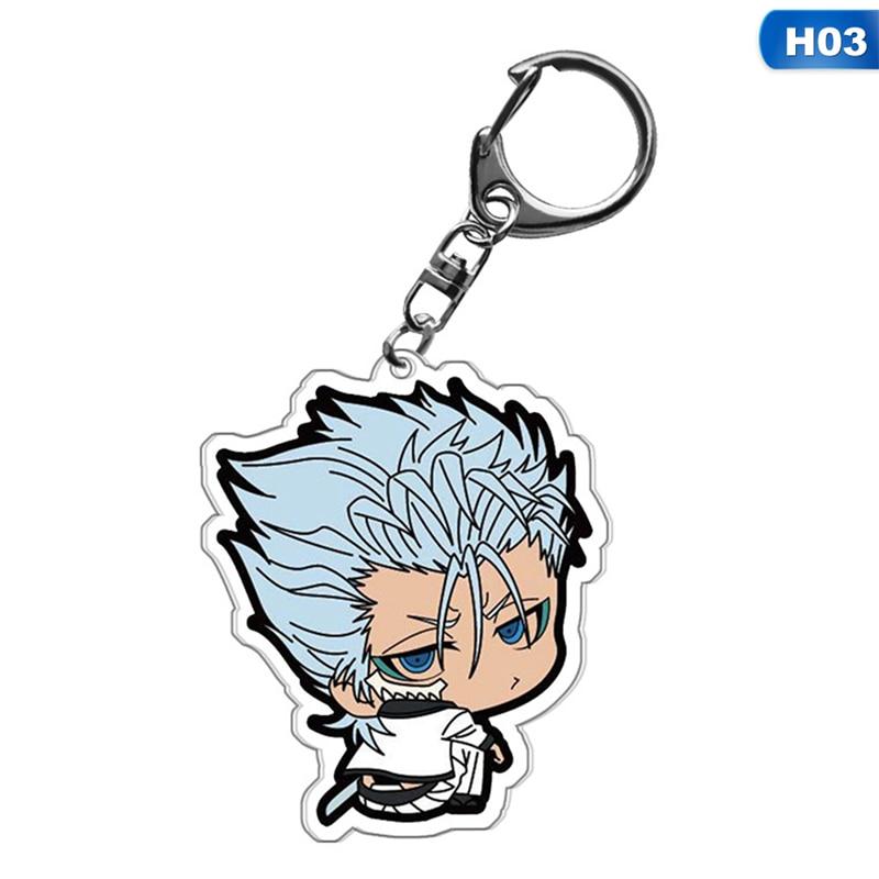Bleach Anime Acryl Schlüsselanhänger Kurosaki Ichigo Kuchiki Rukia Byakuya Grimmjow Jeagerjaques