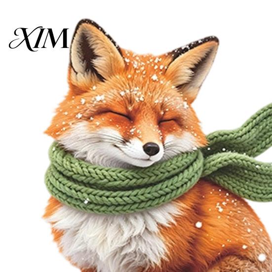 Reusable Seasonal Decor Fox Static Window Cling, Christmas Winter Glass Stickers, PVC Electrostatic Cling Holiday Party Supplies Decal for Home Door &
