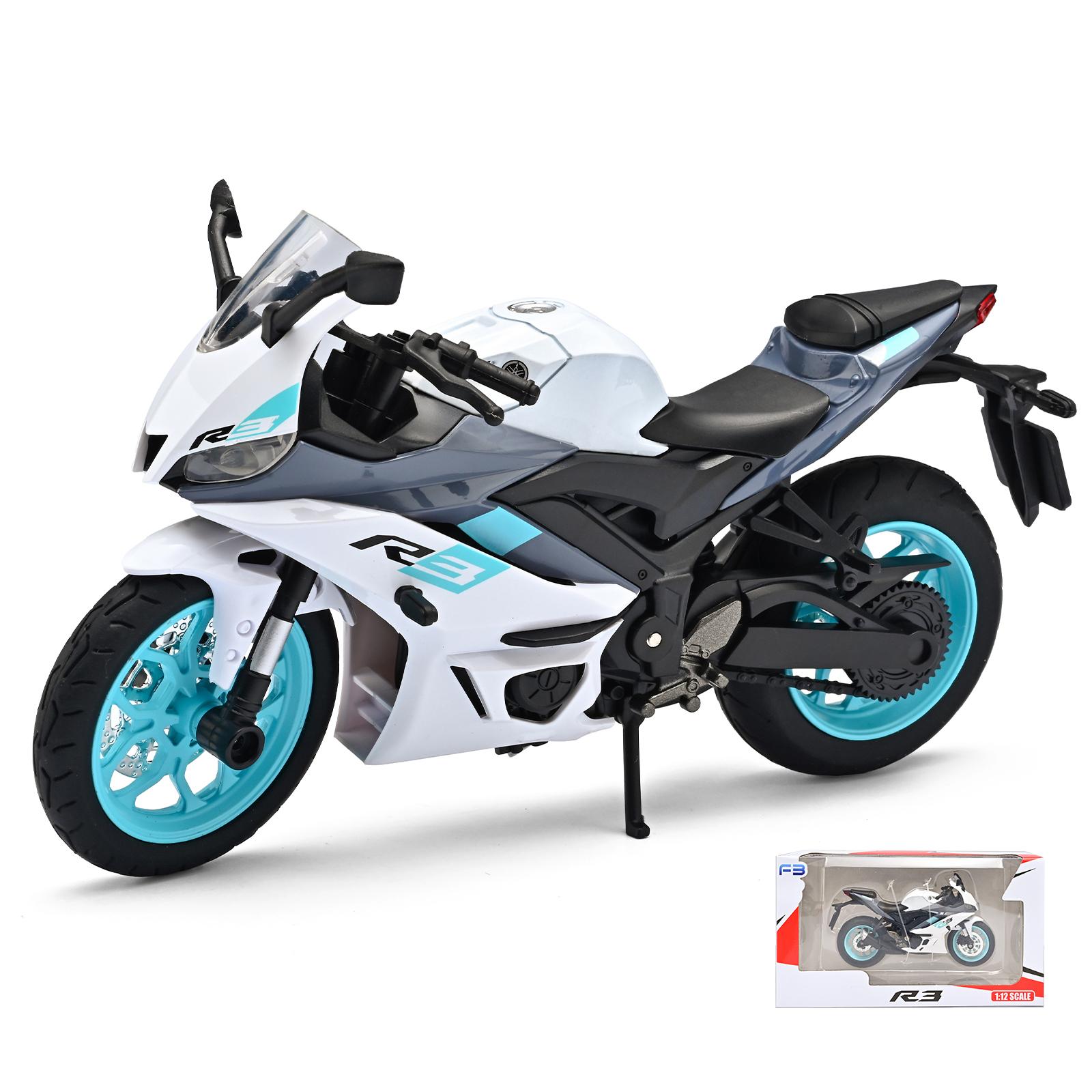 

1:12 Yamaha YZF R3 Спортивный мотоцикл Литой металлический модель-игрушка из сплава Гоночный мотоцикл Домашний декор Коллекционные предметы Хобби Декор