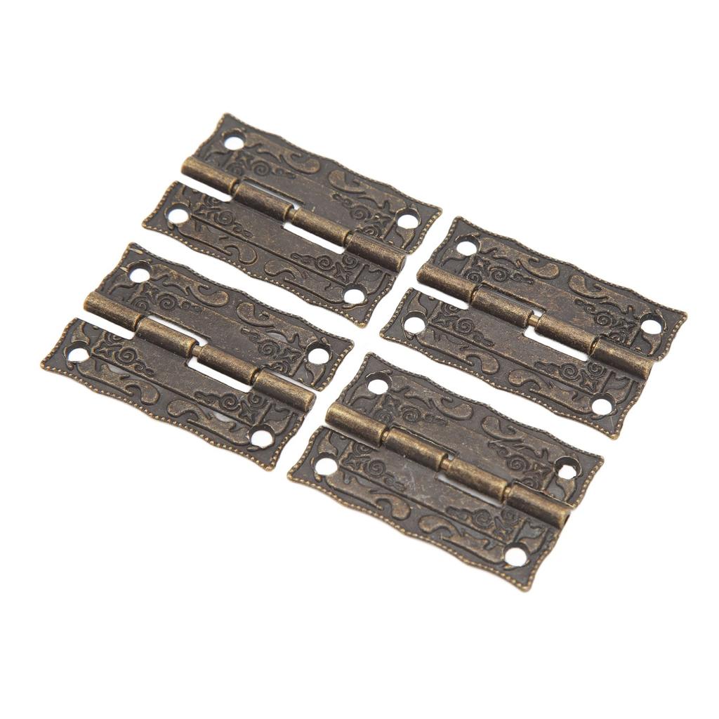 20 Set Antique Decorative Hinges Zinc Alloy Vintage Box Hinges Jewelry Box Hardware for Wooden
