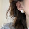 French Geometric Pearl Stud Piercing Earrings For Women Lady Fashion New Jewelry Gift Party Wedding bijoux femme