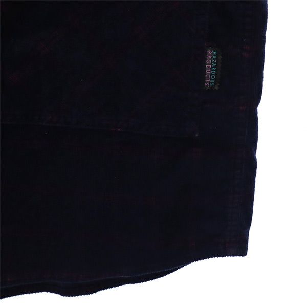 HAZARDOUS PRODUCTS made in Japan check Long sleeve Corduroy shirt Jacket Men's Used